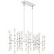 Kane LED 38.25 inch Matte Daisy with Modern Brass Pendant Ceiling Light