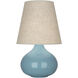 June 23.5 inch 150.00 watt Steel Blue Accent Lamp Portable Light in Buff Linen