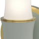 Kane 1 Light 5 inch Celadon with Modern Brass ADA Wall Sconce Wall Light