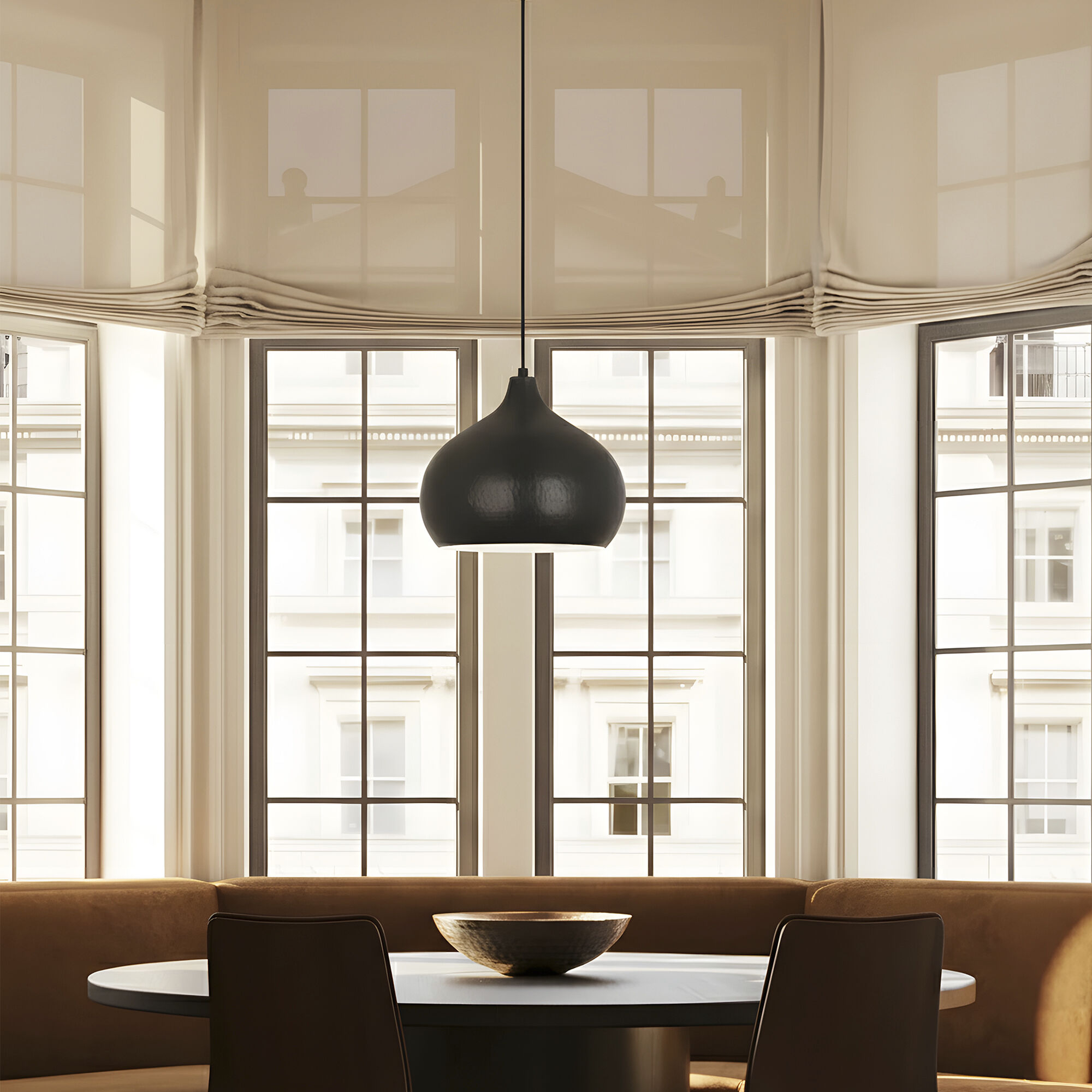 Dal 1 Light 14 inch Deep Patina Bronze Pendant Ceiling Light