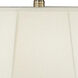 Bruno 26 inch 150 watt Lead Bronze with Ebonized Nickel Table Lamp Portable Light in Ivory Microfiber Empire