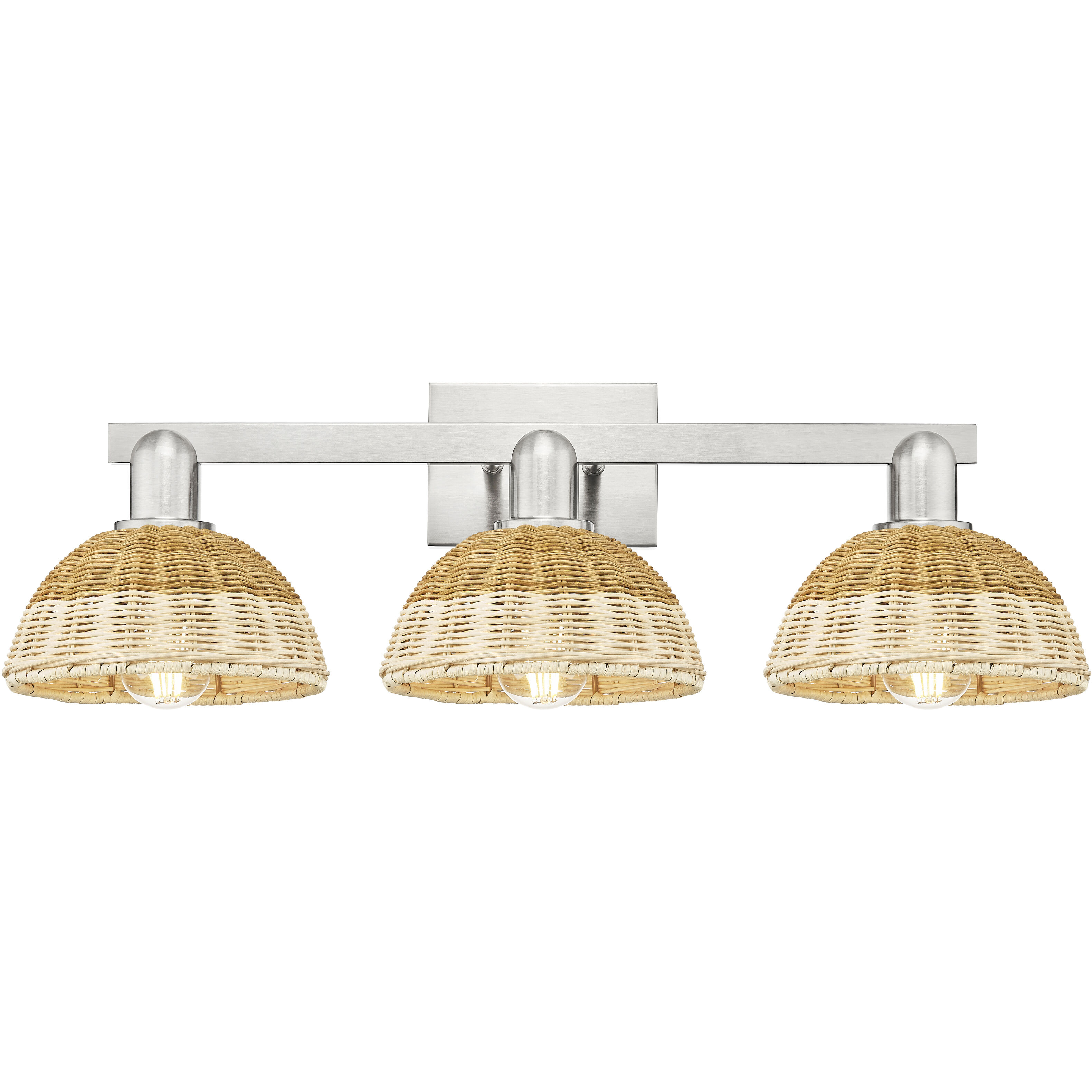 Natural Ballston Dome 3 Light 26.00 inch Bathroom Vanity Light