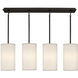 Echo 4 Light 8 inch Deep Patina Bronze Chandelier Ceiling Light