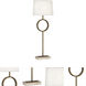 Logan 29.75 inch 60 watt Aged Brass Table Lamp Portable Light in Fondine