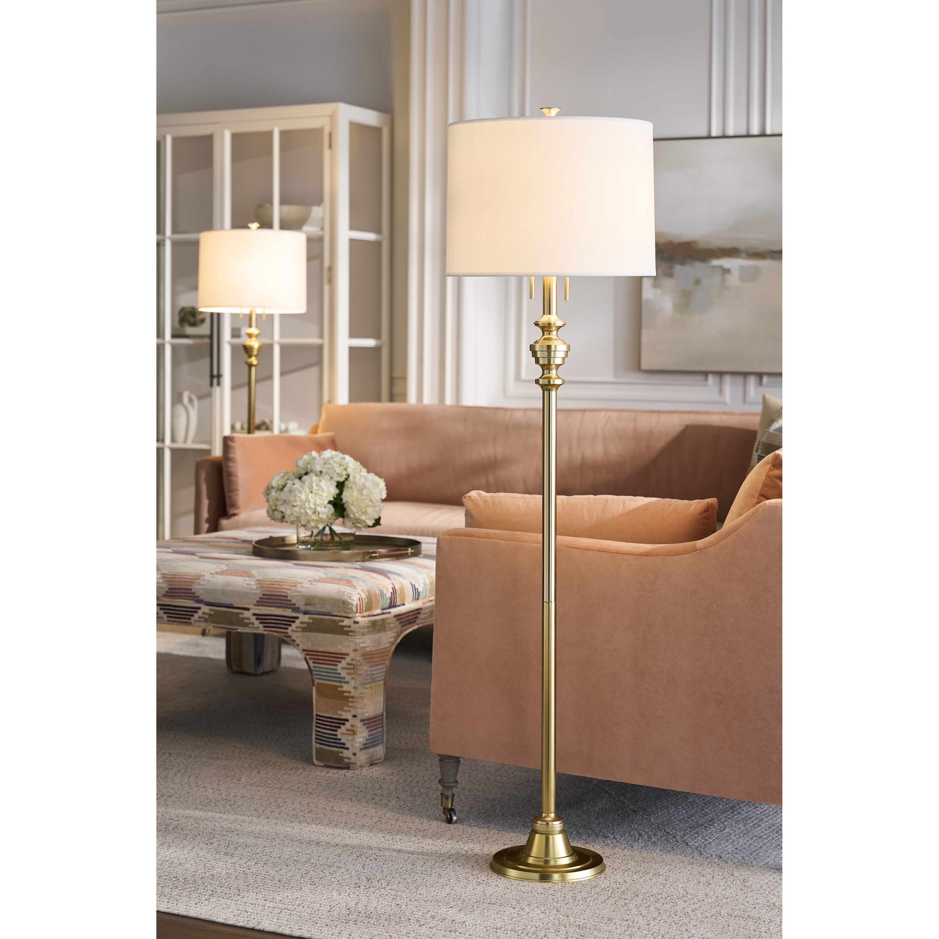 Arthur 65 inch 100 watt Modern Brass Floor Lamp Portable Light