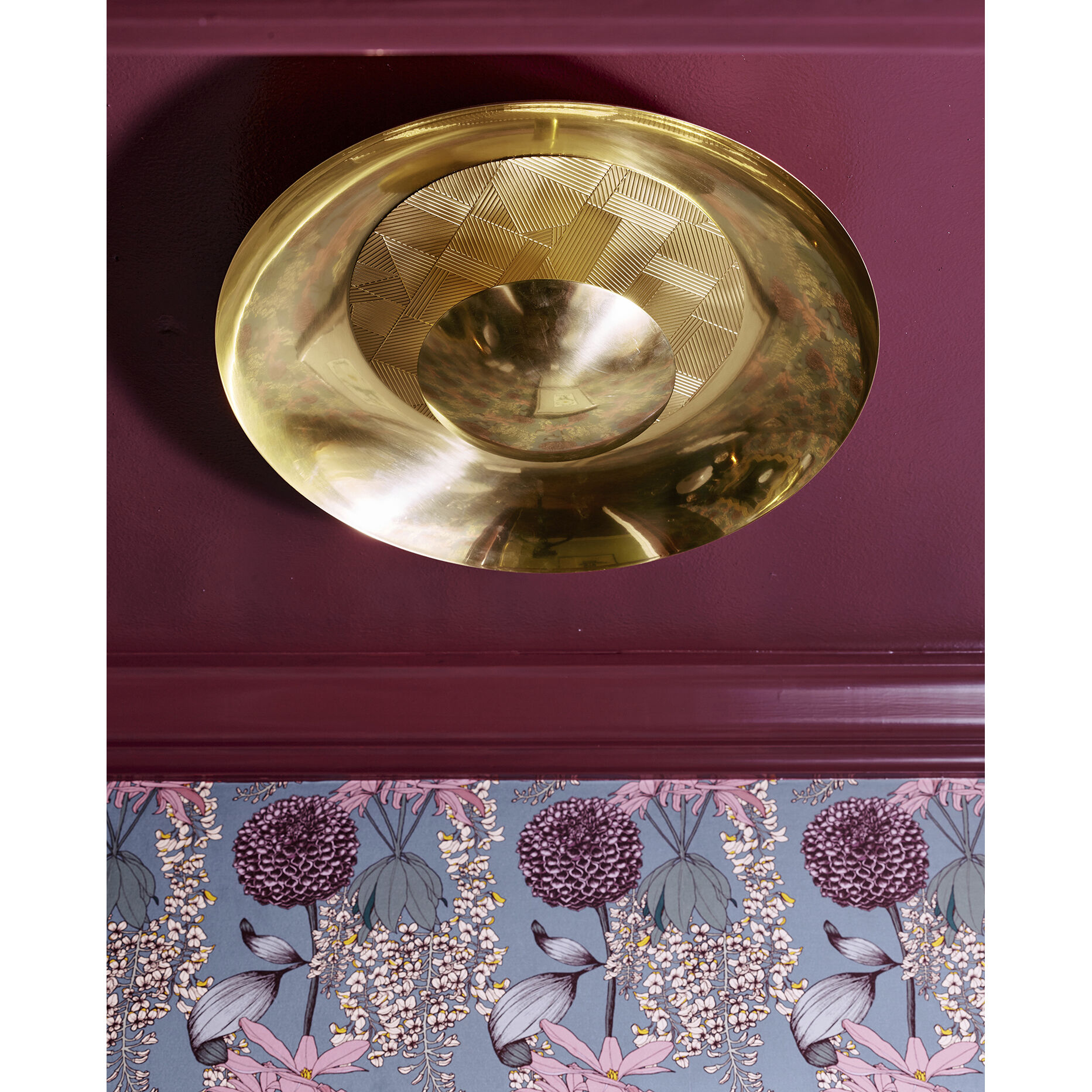 Michael Berman Brut LED 17.75 inch Modern Brass Flushmount Ceiling Light