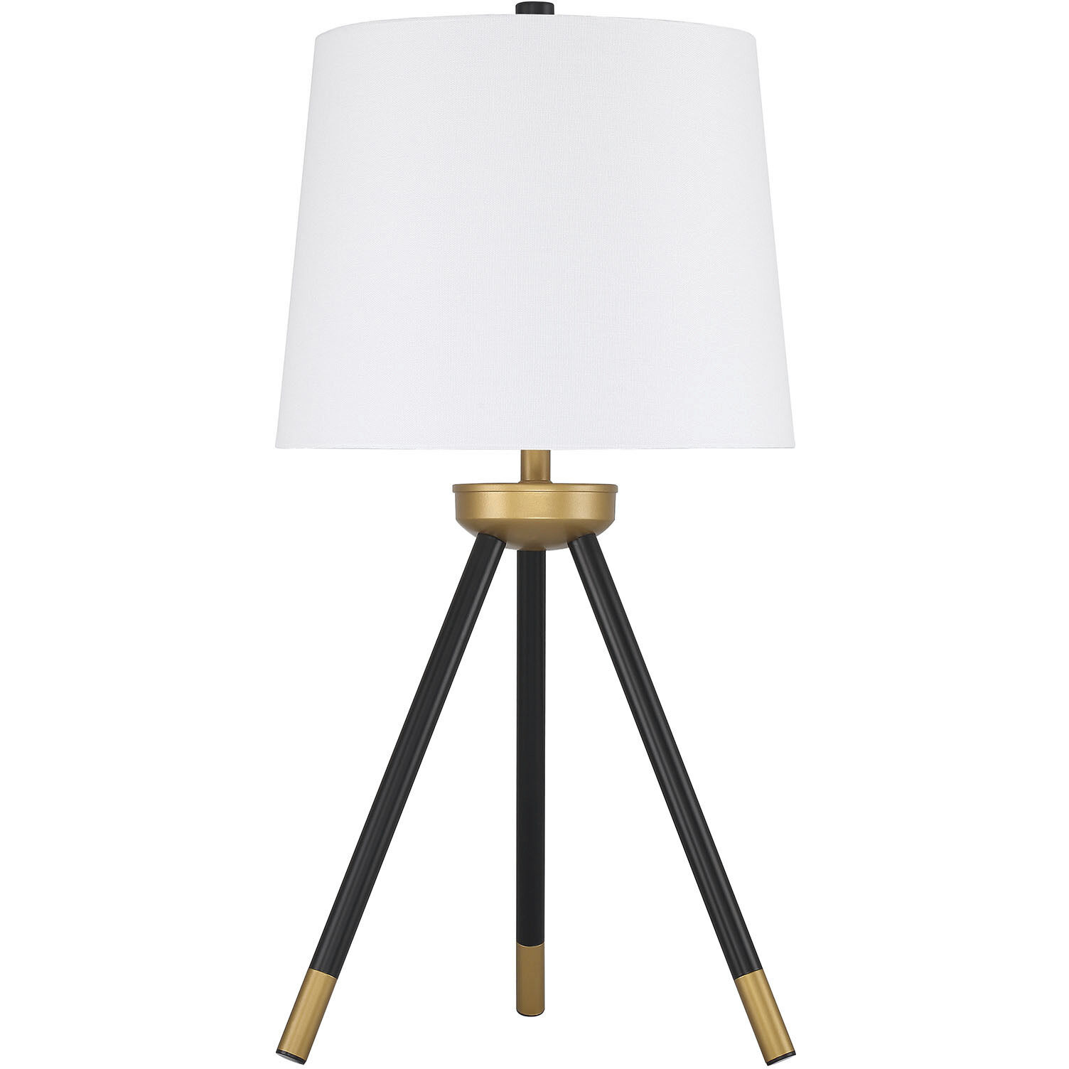 Bejamin 26 inch 60 watt Painted Black and Painted Gold Table Lamp Portable Light