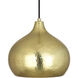 Dal 1 Light 14 inch Modern Brass Pendant Ceiling Light