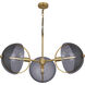 Mavisten Edition Copernica 3 Light 32 inch Lacquered Burnished Brass Chandelier Ceiling Light