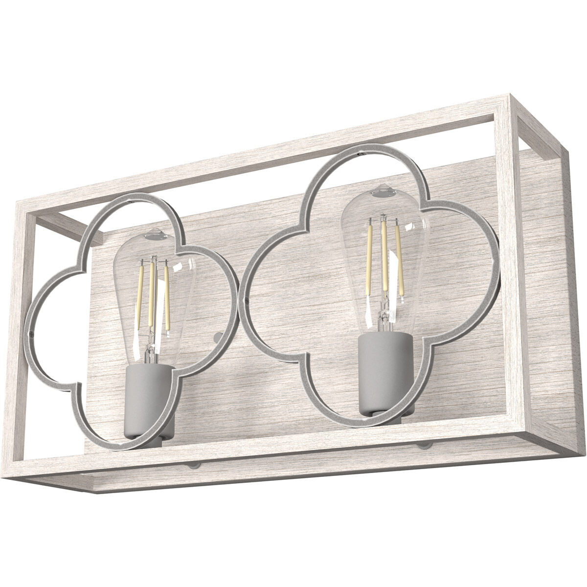 Gablecrest 2 Light 17 inch Distressed White and Painted Concrete Vanity Light Wall Light