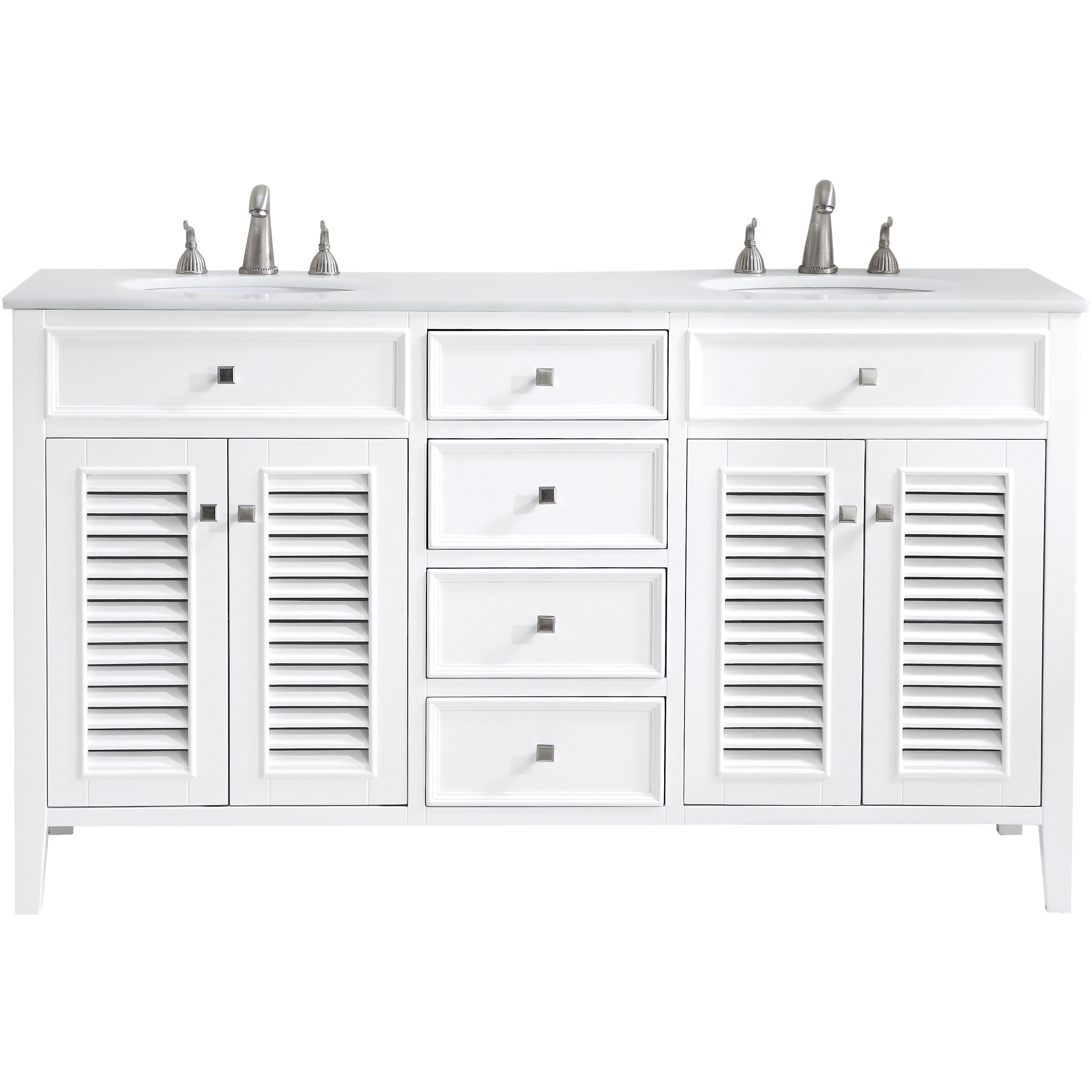 Cape Cod 60 X 21 X 35 inch Antique White Vanity Sink Set