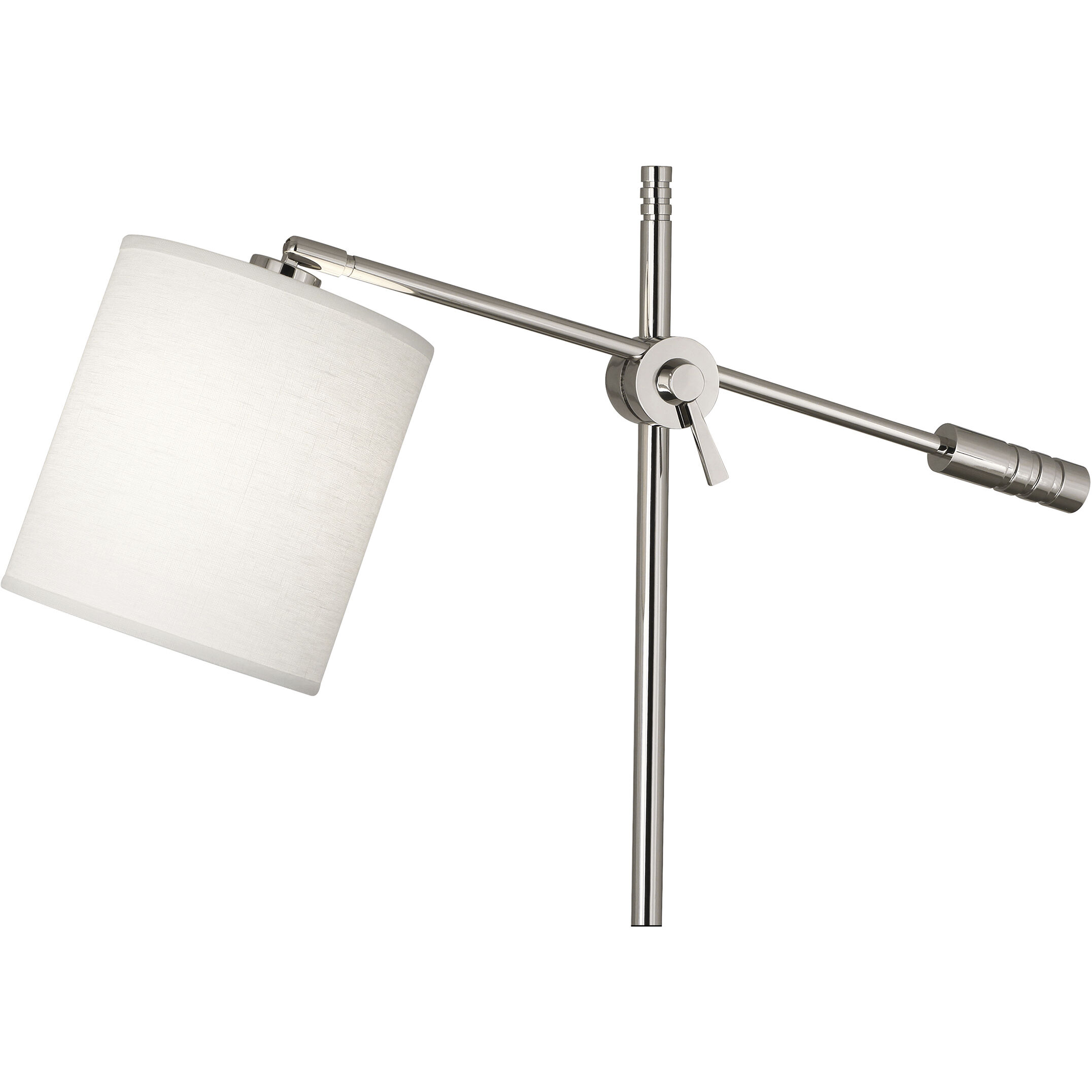 Campbell 27 inch 100.00 watt Polished Nickel Table Lamp Portable Light in Oyster Linen