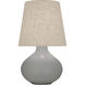 June 30.75 inch 150.00 watt Matte Smoky Taupe Table Lamp Portable Light in Buff Linen