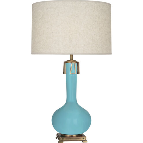 Athena 31.63 inch 150.00 watt Egg Blue Table Lamp Portable Light