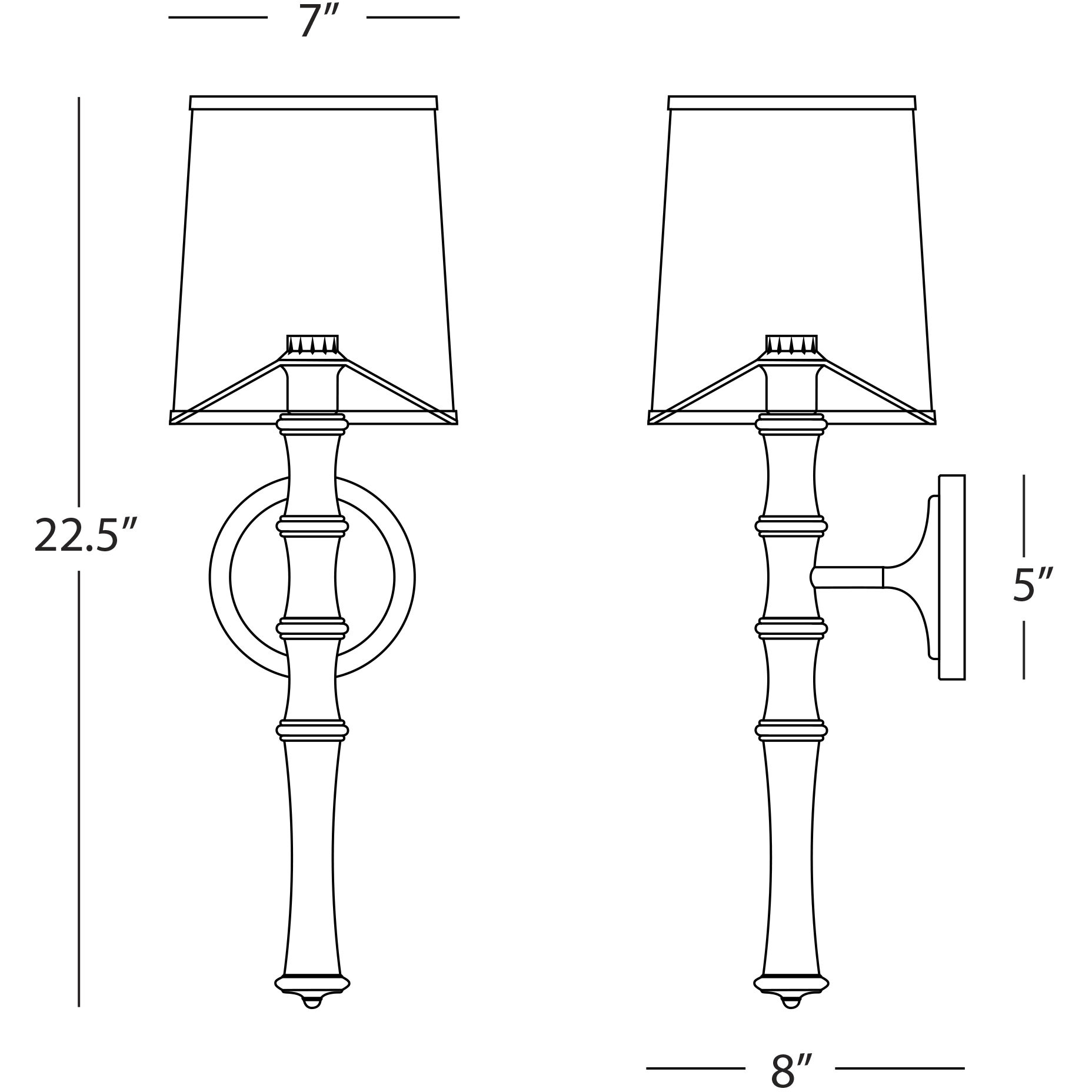 Kane Armed Wall Sconce Wall Light in Modern Brass, Fondine, Matte Daisy