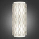 Marcel Wall Sconce Wall Light in Polished Nickel, Frosted Cased White Glass, Geometric Framing