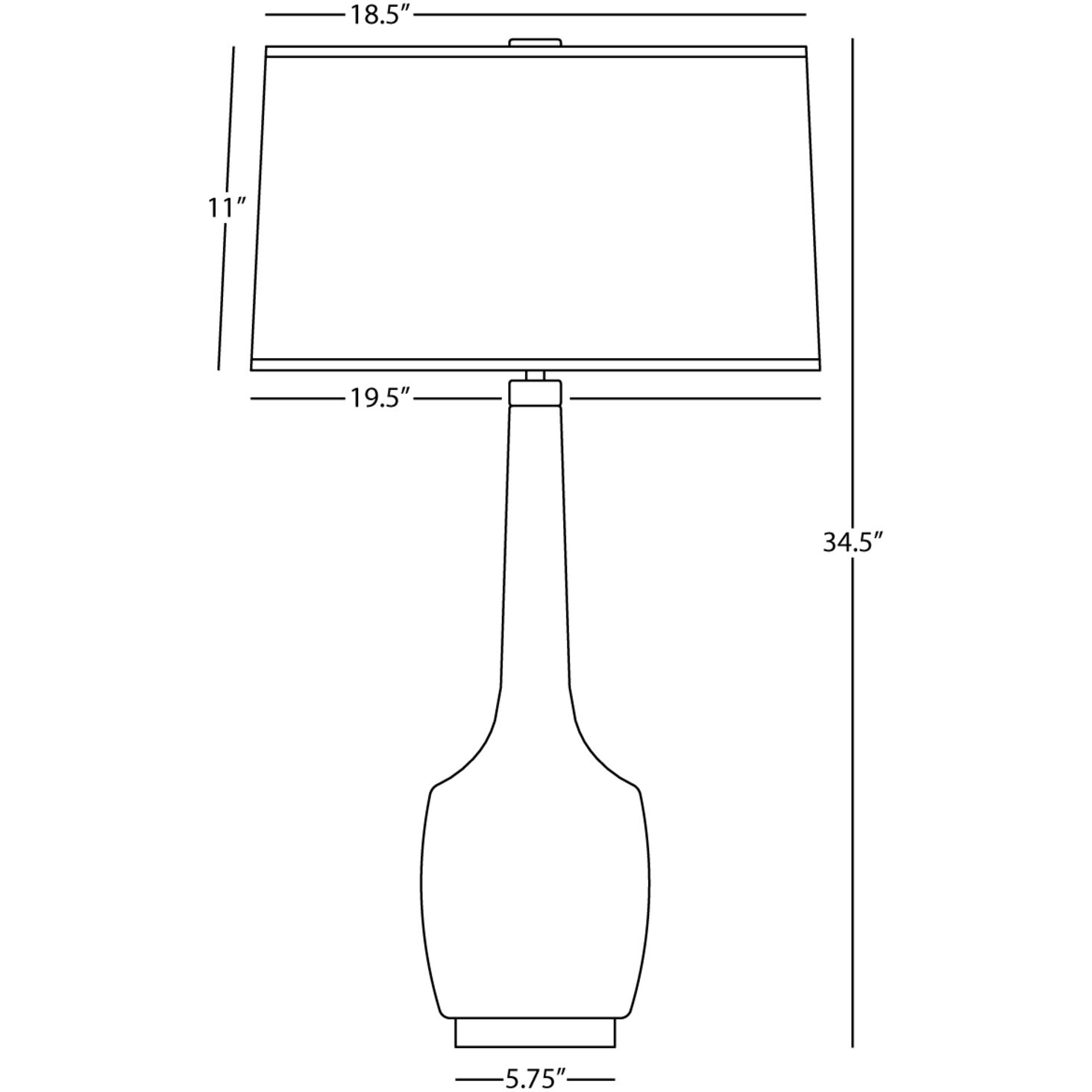 Delilah 34.31 inch 150 watt Mint Table Lamp Portable Light