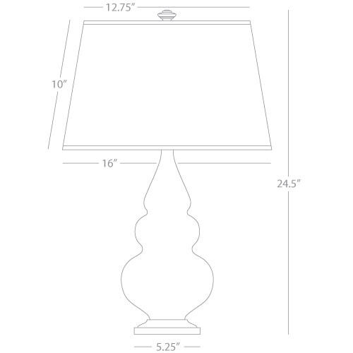 Small Triple Gourd 24.38 inch 150.00 watt Sunset Yellow Accent Lamp Portable Light in Antique Silver