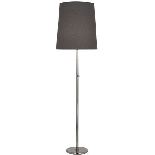 Rico Espinet Buster 80 inch 200 watt Polished Nickel Floor Lamp Portable Light in Smoke Gray