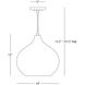 Dal 1 Light 14 inch Modern Brass Pendant Ceiling Light
