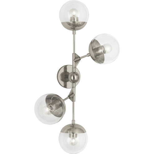 Celeste 4 Light 20 inch Polished Nickel Wall Sconce Wall Light