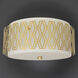 Marcel LED 16 inch Modern Brass Flush Mount Ceiling Light, Geometric Framing