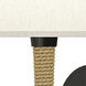 Hatteras 1 Light 7 inch Natural Rope with Deep Patina Bronze Wall Sconce Wall Light in White Fondine Fabric