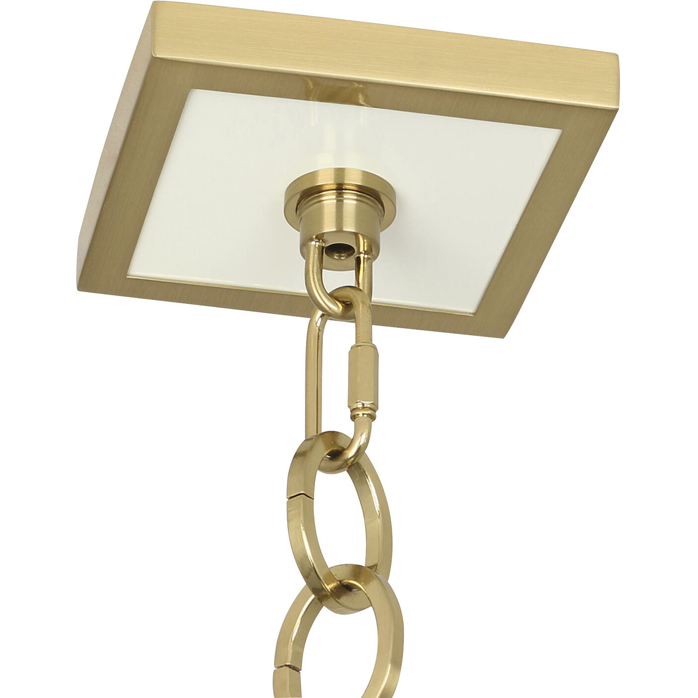 Ranger 3 Light 17.5 inch Gloss White Pendant Ceiling Light in Modern Brass