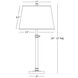 Bruno 26 inch 150 watt Lead Bronze with Ebonized Nickel Table Lamp Portable Light in Fondine