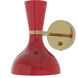 Clare 1 Light 7 inch Ruby Red with Modern Brass Wall Sconce Wall Light