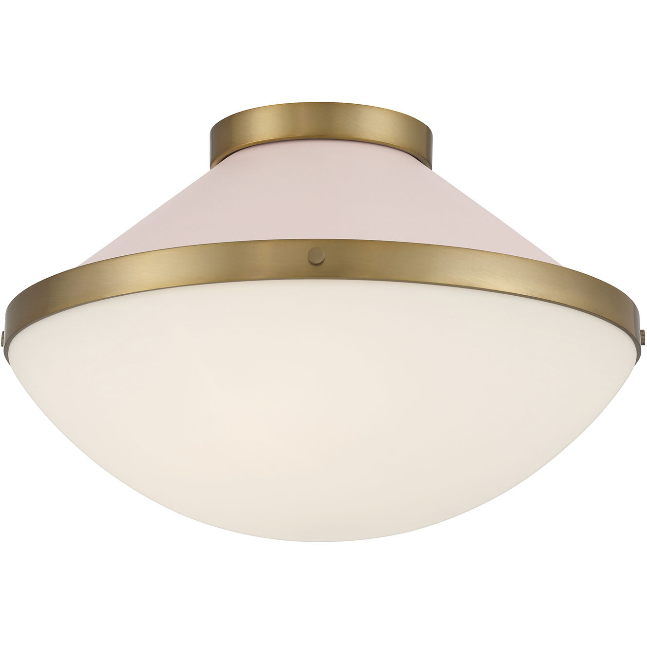 Xander 2 Light 16.25 inch Vibrant Gold Flush Ceiling Light in Vibrant Gold and Blush
