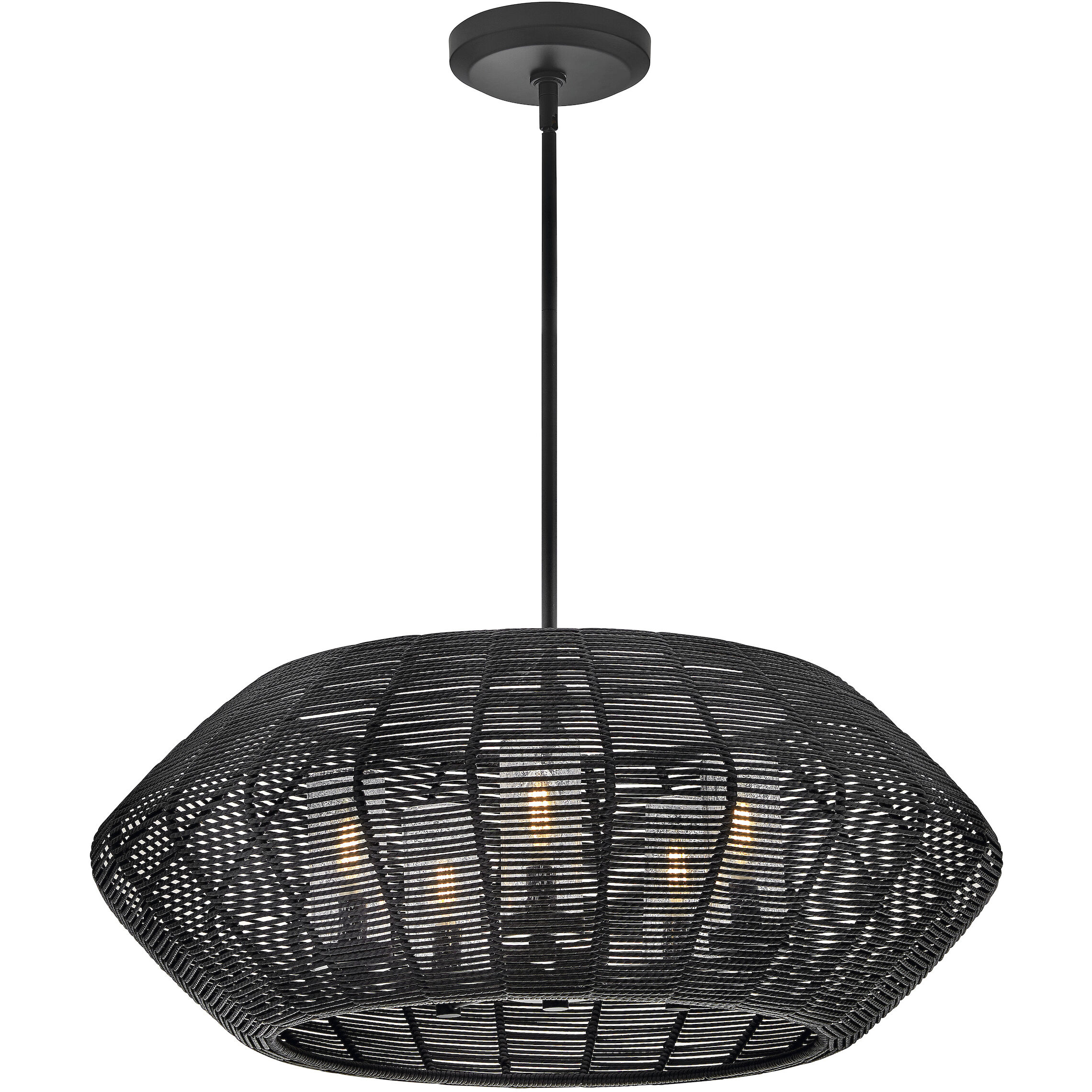 Lisa McDennon Open Air Luca LED 28 inch Black Outdoor Chandelier in 12V LED