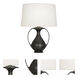 Belvedere 26.25 inch 150 watt Deep Patina Bronze Table Lamp Portable Light