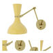 Clare 1 Light 7 inch Sunset Yellow with Modern Brass Adjustable Armed Wall Sconce Wall Light