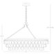 Bling 6 Light 35 inch Antique Brass Chandelier Ceiling Light