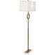 Oculus 62.75 inch 150 watt Warm Brass Floor Lamp Portable Light in Oyster Linen