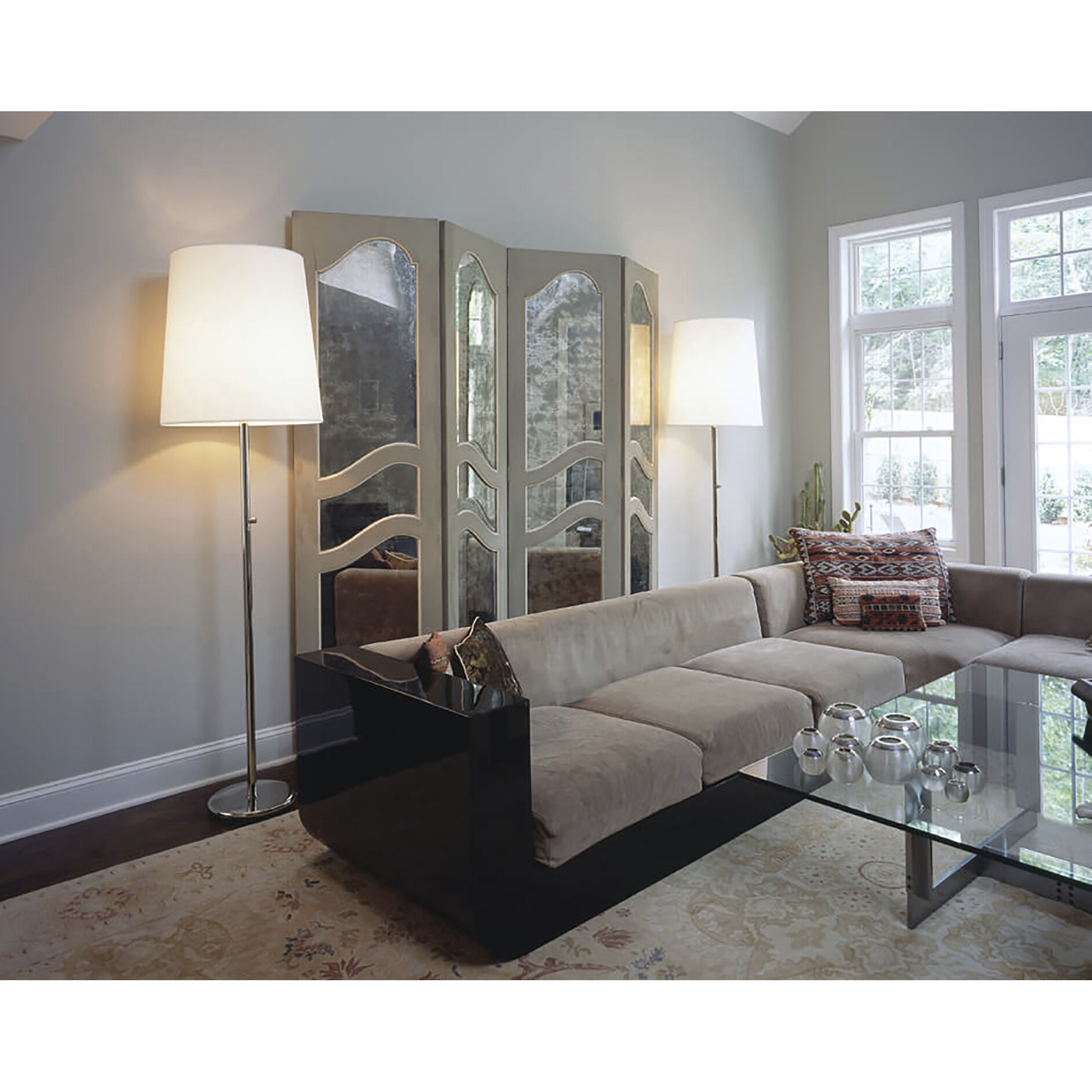 Rico Espinet Buster 79.5 inch 200 watt Polished Nickel Floor Lamp Portable Light in Fondine