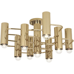 Jonathan Adler Milano Flushmount Ceiling Light in Polished Brass