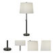 Bruno 26 inch 150 watt Lead Bronze with Ebonized Nickel Table Lamp Portable Light in Fondine