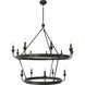 William 14 Light 48.75 inch Deep Patina Bronze Chandelier Ceiling Light