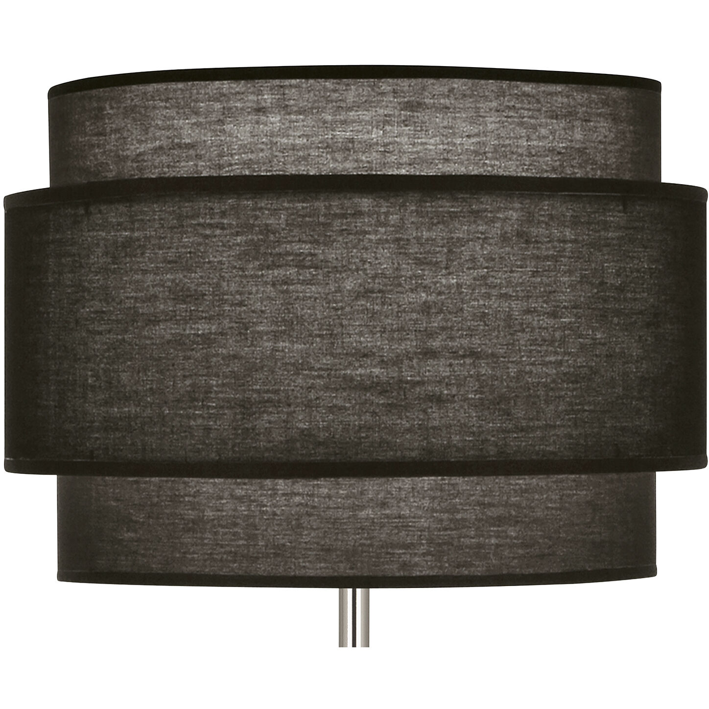 Decker 28.75 inch 150.00 watt Polished Nickel Table Lamp Portable Light in Raven Black