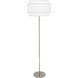 Decker 62.63 inch 150 watt Polished Nickel Floor Lamp Portable Light in Ascot White