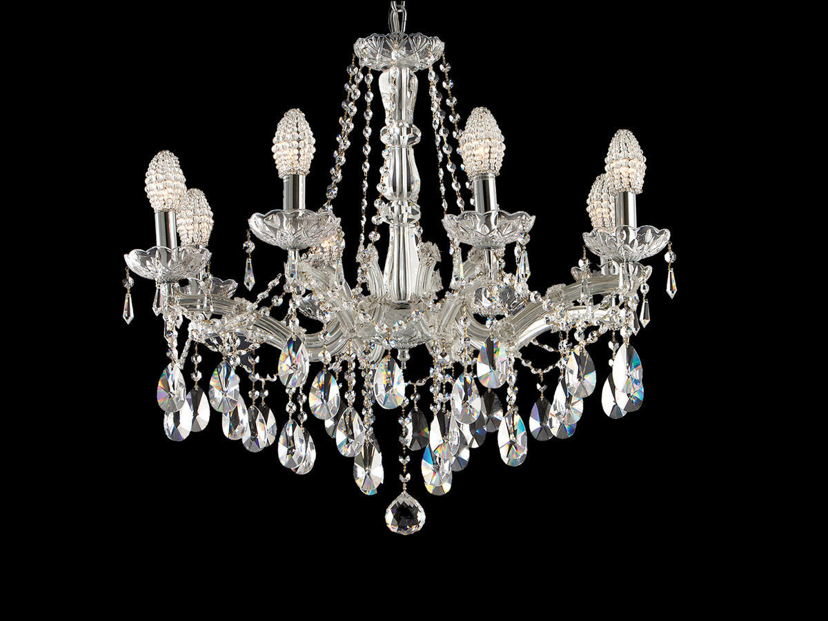 Strasbourg 8 Light 25.5 inch Polished Chrome Chandelier Ceiling Light