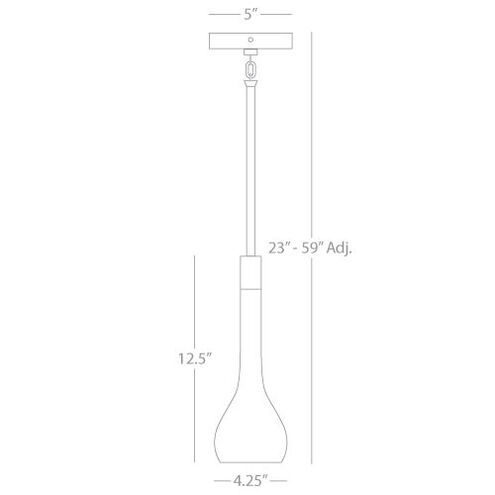 Axis 1 Light 4 inch Blackened Antique Nickel with Matte Black Pendant Ceiling Light