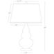 Small Triple Gourd 24 inch 150.00 watt Baby Blue Accent Lamp Portable Light in Lucite