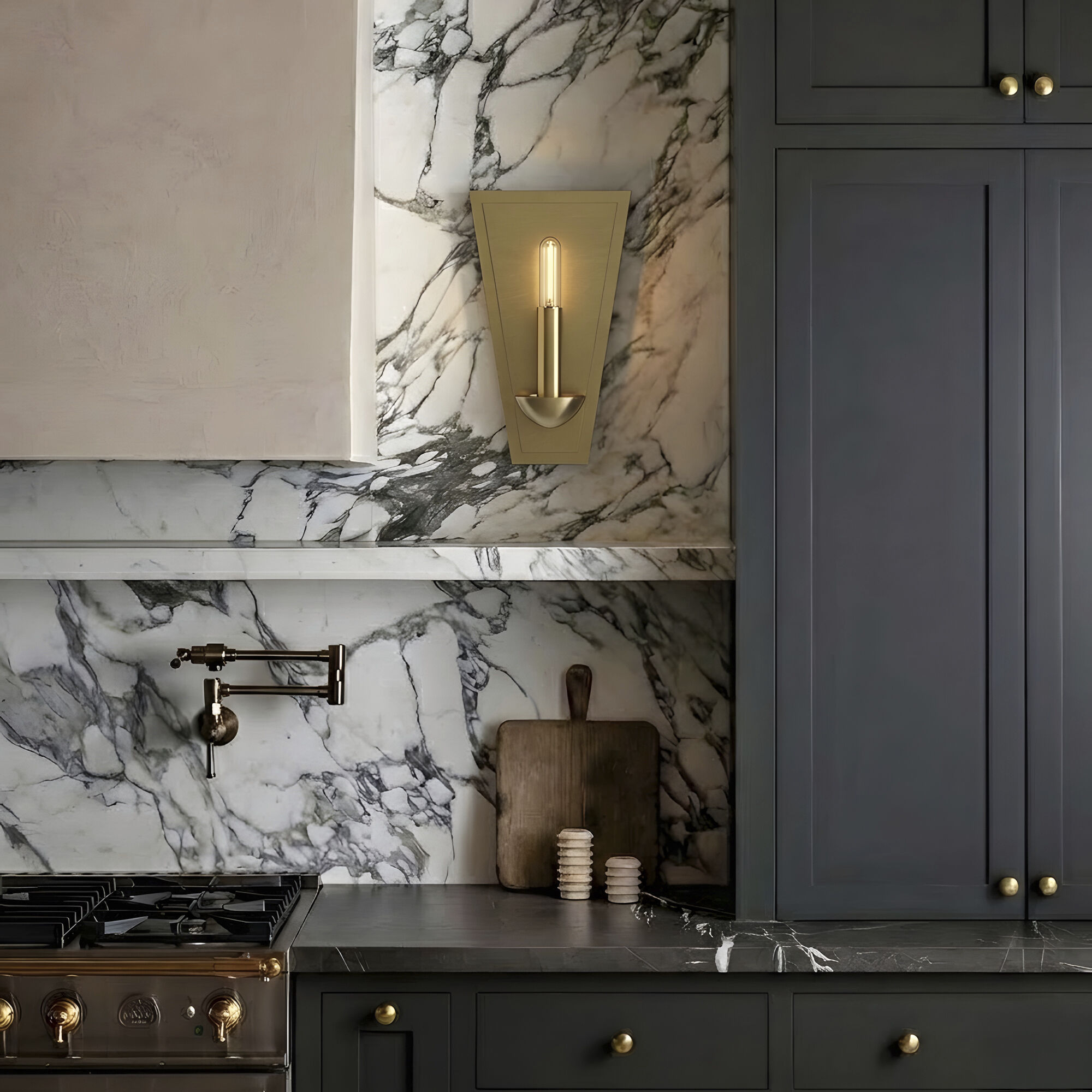 Goldie 1 Light 6.88 inch Lacquered Burnished Brass Wall Sconce Wall Light