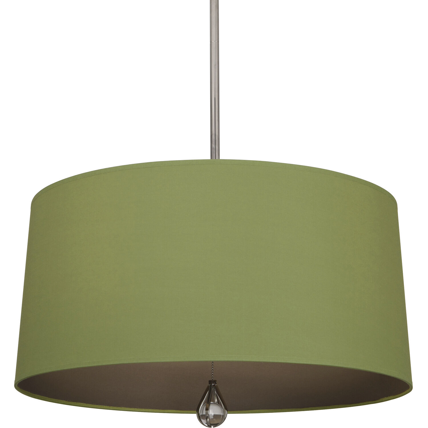 Williamsburg Custis 3 Light 25.5 inch Polished Nickel Pendant Ceiling Light in Parrot Green With Revolutionary Storm