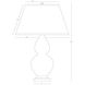 Double Gourd 31 inch 150.00 watt Lily Glazed Ceramic with Antique Natural Brass Table Lamp Portable Light in Pearl Dupioni
