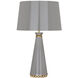 Pearl 29.38 inch 150.00 watt Smoky Taupe Table Lamp Portable Light in Modern Brass, Smoky Taupe with Gold