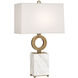 Oculus 28 inch 150.00 watt Warm Brass Table Lamp Portable Light in Oyster Linen